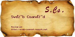 Sváb Csanád névjegykártya