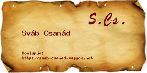 Sváb Csanád névjegykártya