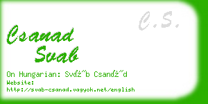 csanad svab business card